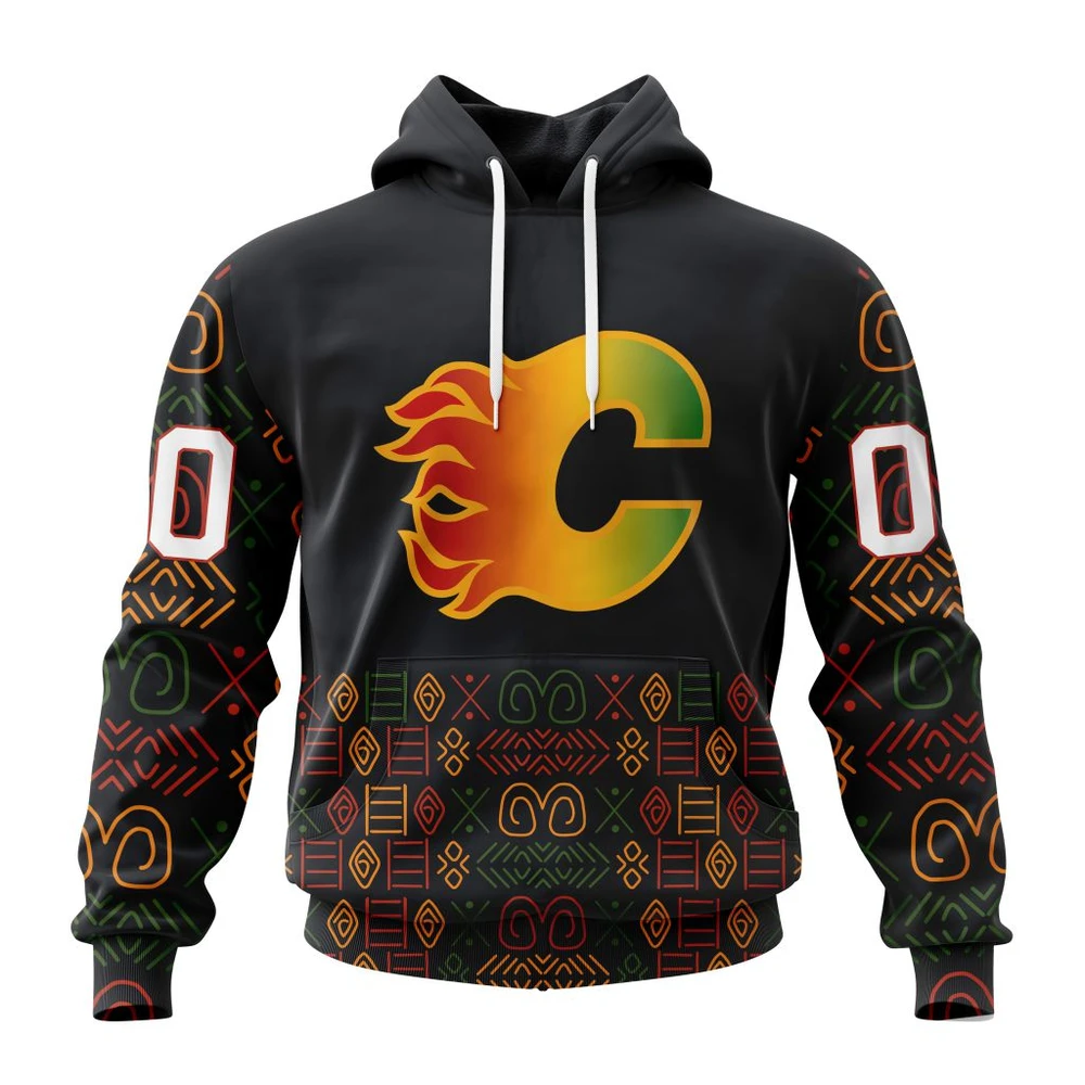 Hoodie NHL Calgary Flames Special Design For Black History Month St2401 QTNHL080524A1067HD