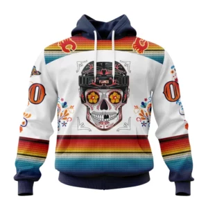 Hoodie NHL Calgary Flames Special Design For Dia De Los Muertos St2301 QTNHL080524A1456HD