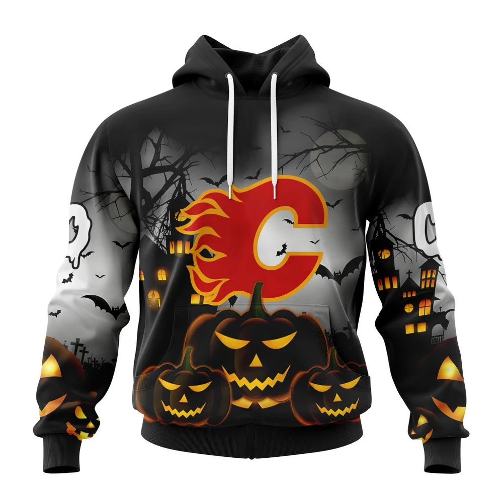 Hoodie NHL Calgary Flames Special Design For Halloween St2302 QTNHL080524A2004HD