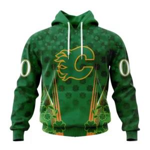 Hoodie NHL Calgary Flames Special Design For St. Patrick&apos;s Day St2402 QTNHL080524A1159HD