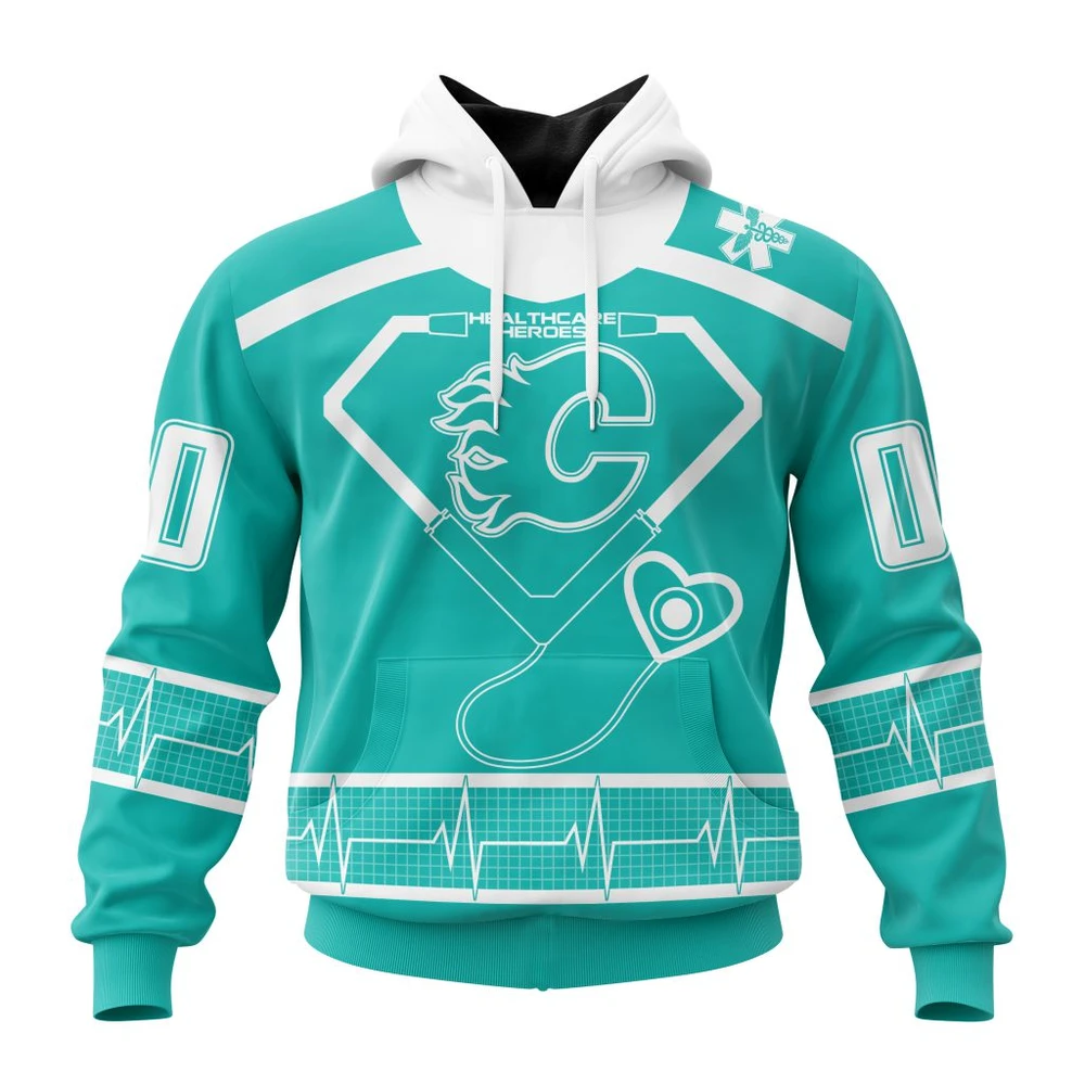 Hoodie NHL Calgary Flames Special Design Honoring Healthcare Heroes St2301 QTNHL080524A2308HD