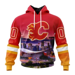 Hoodie NHL Calgary Flames Special Design With City Skyline St2301 QTNHL080524A4073HD
