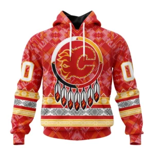 Hoodie NHL Calgary Flames Special Design With Native Pattern St2303 QTNHL080524A1332HD