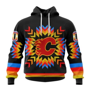 Hoodie NHL Calgary Flames Special Design With Native Pattern St2306 QTNHL080524A1035HD