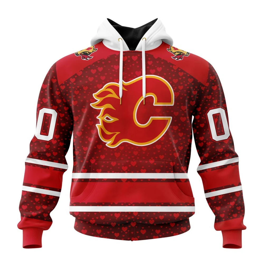 Hoodie NHL Calgary Flames Special Gift For Valentines Day St2401 QTNHL080524A1003HD