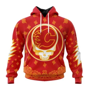 Hoodie NHL Calgary Flames Special Grateful Dead Design St2303 QTNHL080524A1917HD