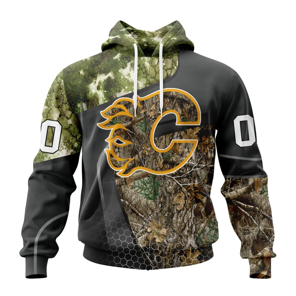 Hoodie NHL Calgary Flames Special Hunting Camo Design St2302 QTNHL080524A1320HD