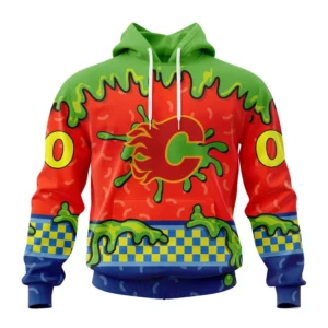 Hoodie NHL Calgary Flames Special Nickelodeon Design St2301 QTNHL080524A1190HD