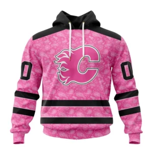Hoodie NHL Calgary Flames Special Pink Fight Breast Cancer St2306 QTNHL080524A1649HD