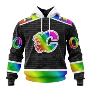 Hoodie NHL Calgary Flames Special Pride Design Hockey Is For Everyone QTNHL080524A2718HD