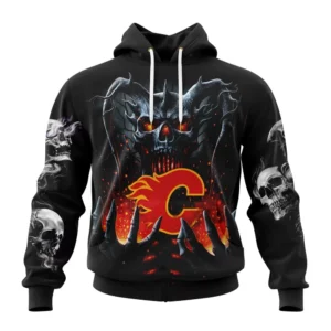 Hoodie NHL Calgary Flames Special Skull Art Design St2301 QTNHL080524A1223HD