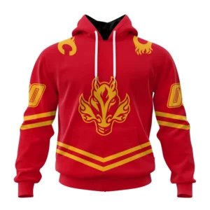 Hoodie NHL Calgary Flames Special Two-Tone Design St2401 QTNHL080524A465HD