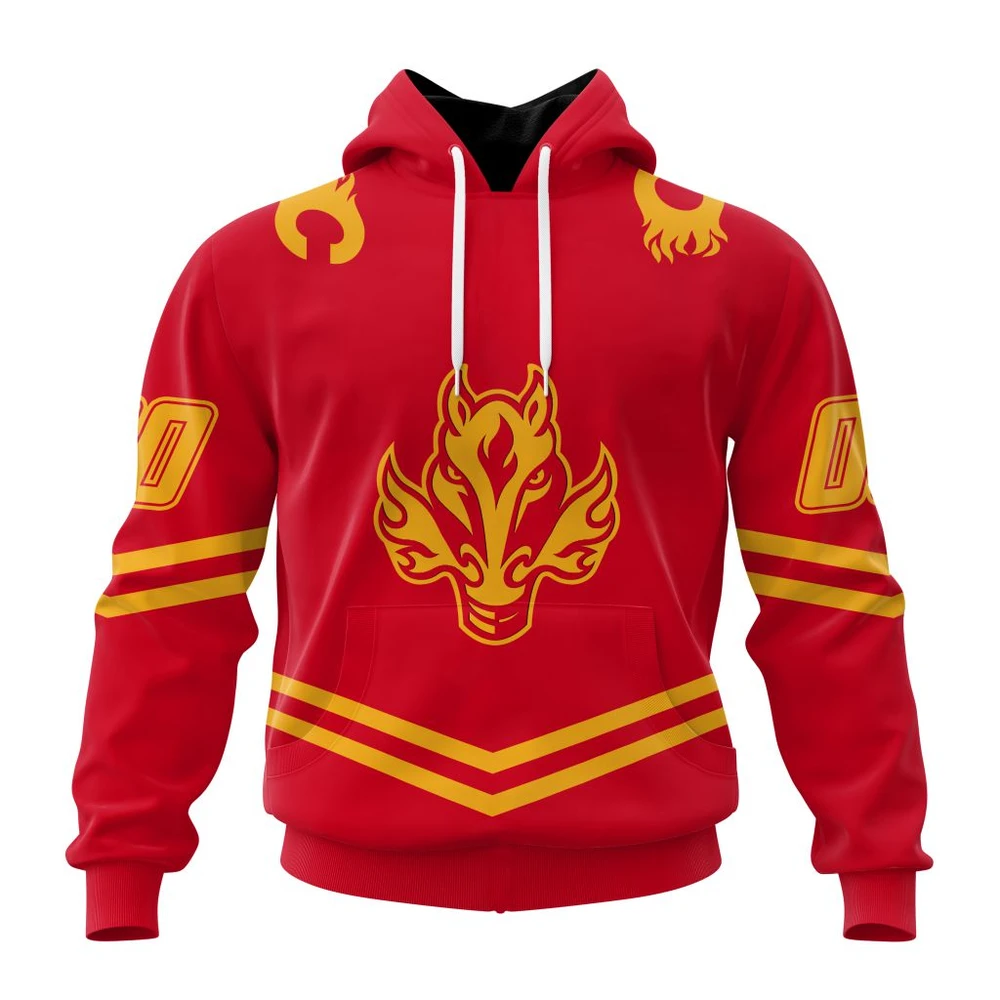 Hoodie NHL Calgary Flames Special Two-Tone Design St2401 QTNHL080524A465HD