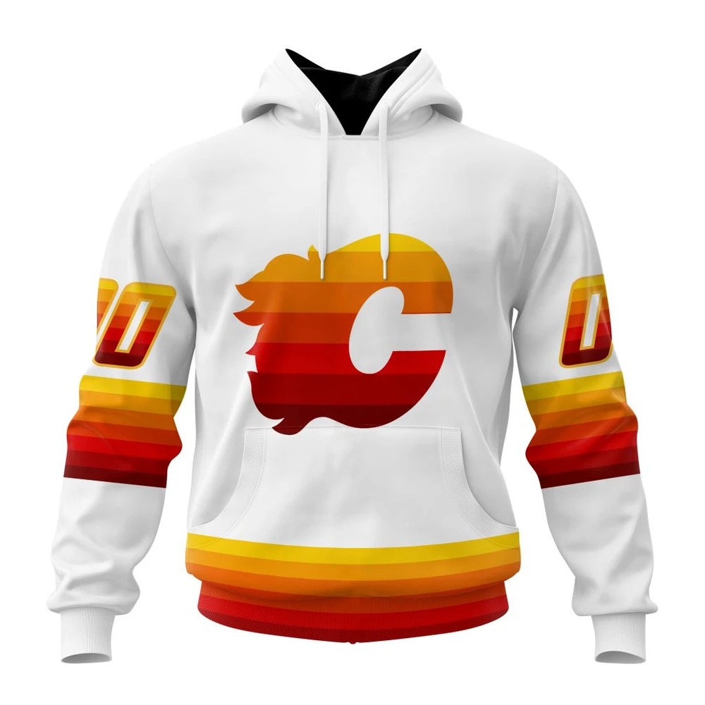 Hoodie NHL Calgary Flames Special Whiteout Design St2401 QTNHL080524A575HD