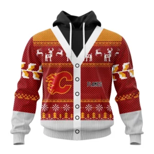 Hoodie NHL Calgary Flames, Specialized Chrismas Season QTNHL080524A2803HD