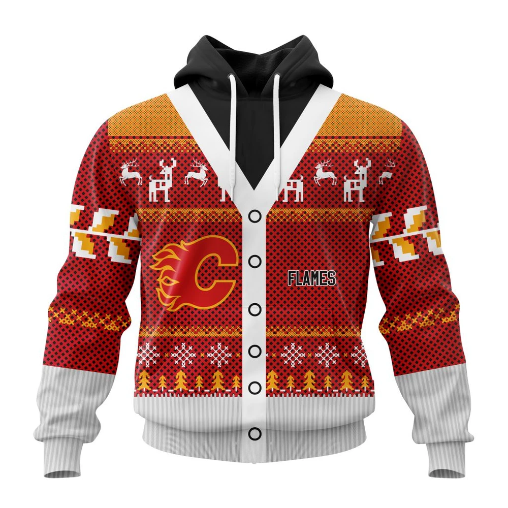 Hoodie NHL Calgary Flames, Specialized Chrismas Season QTNHL080524A2803HD