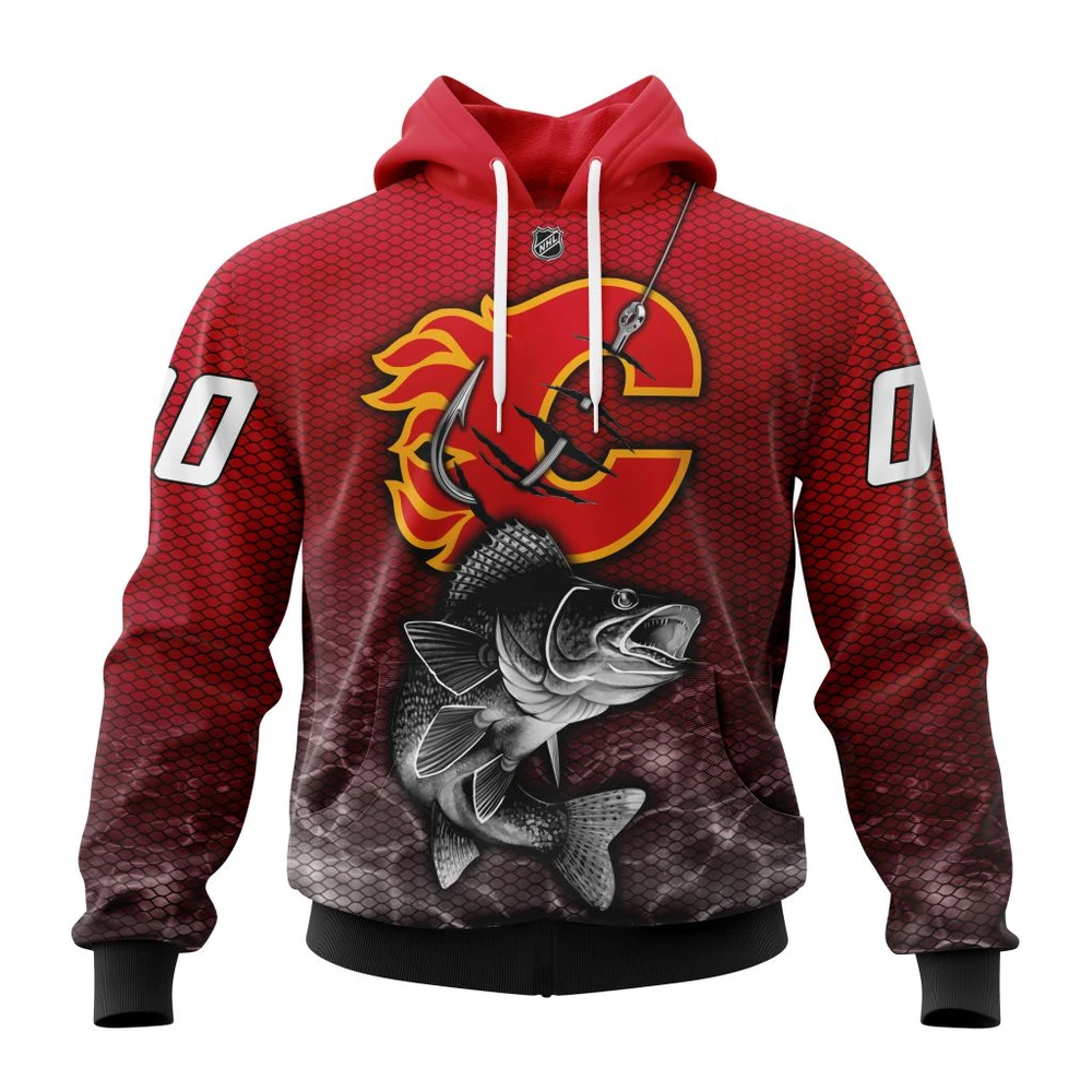 Hoodie NHL Calgary Flames, Specialized Fishing Style St2201 QTNHL080524A4003HD