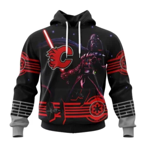 Hoodie NHL Calgary Flames, Specialized Starwar Darth Vader Version Jersey QTNHL080524A3183HD