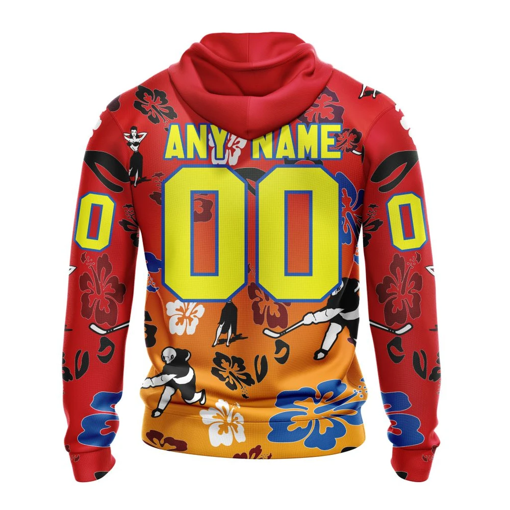 Hoodie NHL Calgary Flames X Hawaii Specialized Design For Hawaiia V0122 QTNHL080524A3794HD - Image 2