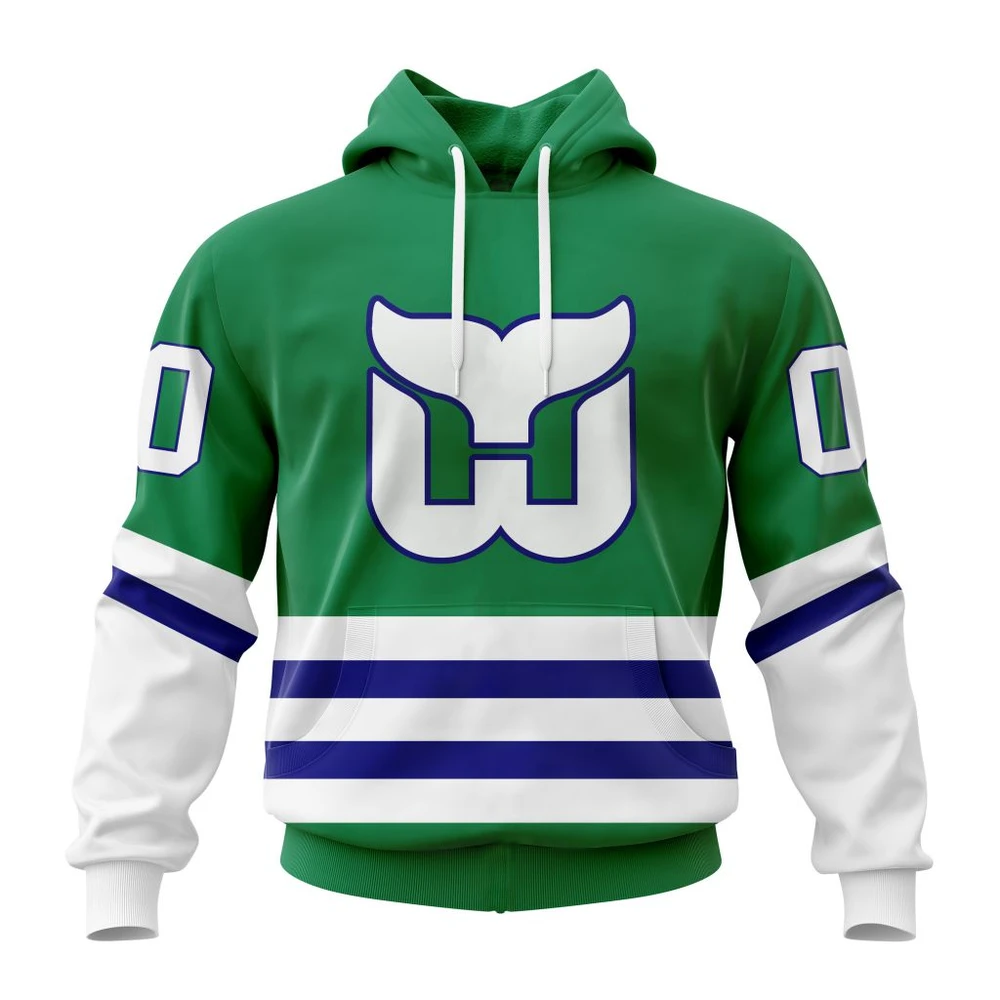 Hoodie NHL Carolina Hurricanes  Hartford Whalers Kits QTNHL080524A1466HD