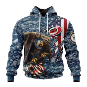 Hoodie NHL Carolina Hurricanes Honor Us Navy Veterans St2202 QTNHL080524A3157HD
