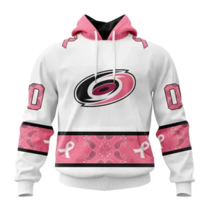 Hoodie NHL Carolina Hurricanes In Classic Style With Paisley! In October We Wear Pink Breast Cancer QTNHL080524A1678HD