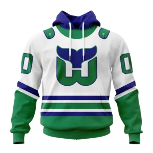 Hoodie NHL Carolina Hurricanes Personalize White Whalers Kits QTNHL080524A192HD