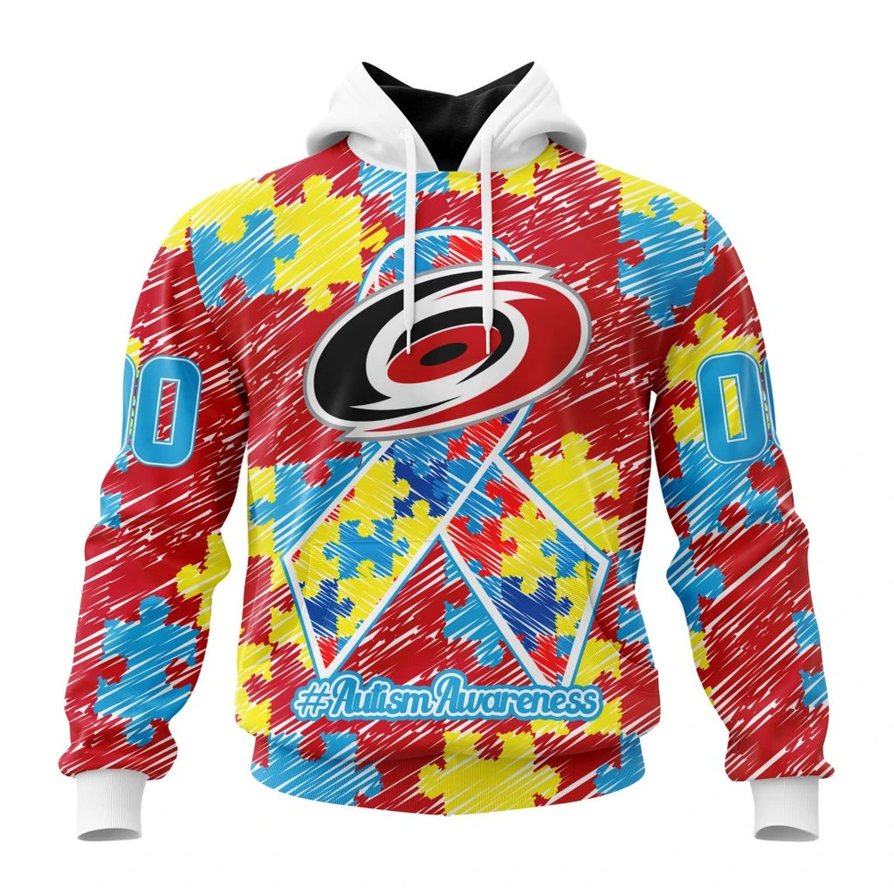 Hoodie NHL Carolina Hurricanes Special Autism Awareness Design St2201 QTNHL080524A2482HD