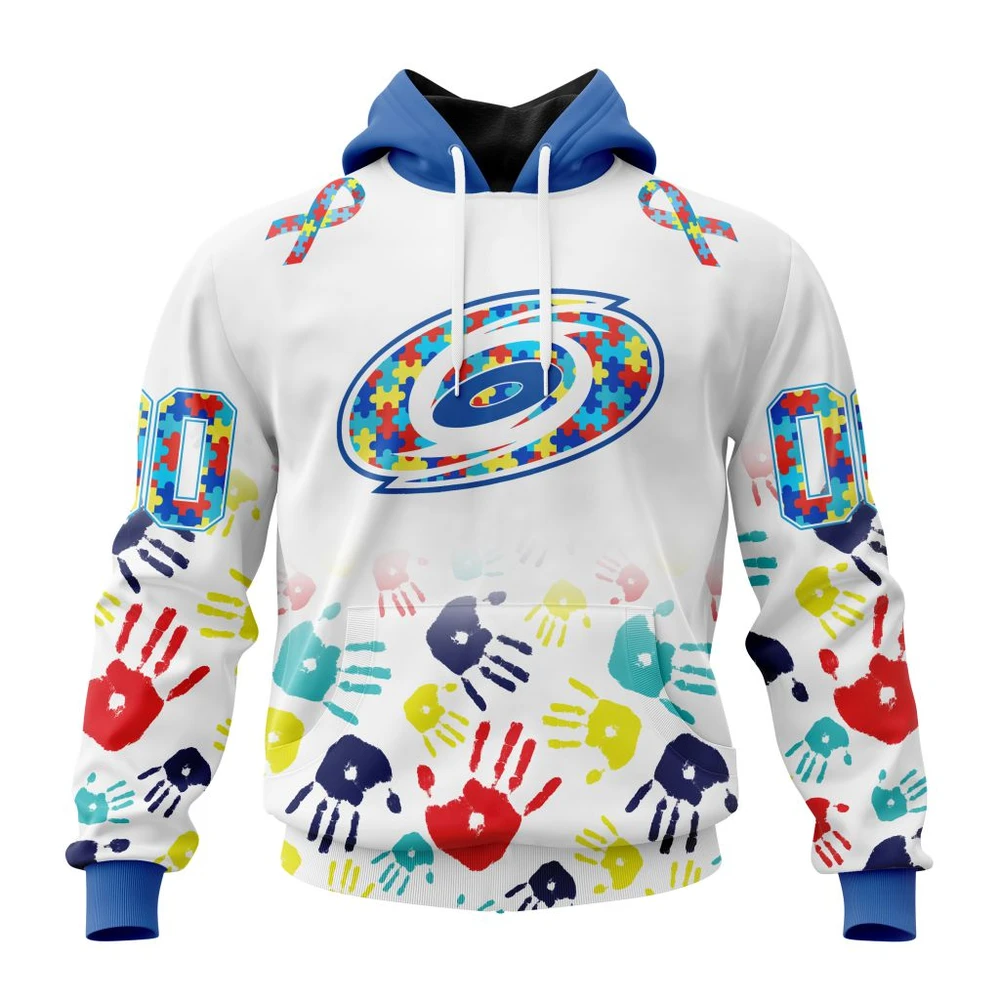 Hoodie NHL Carolina Hurricanes Special Autism Awareness Design St2203 QTNHL080524A2542HD