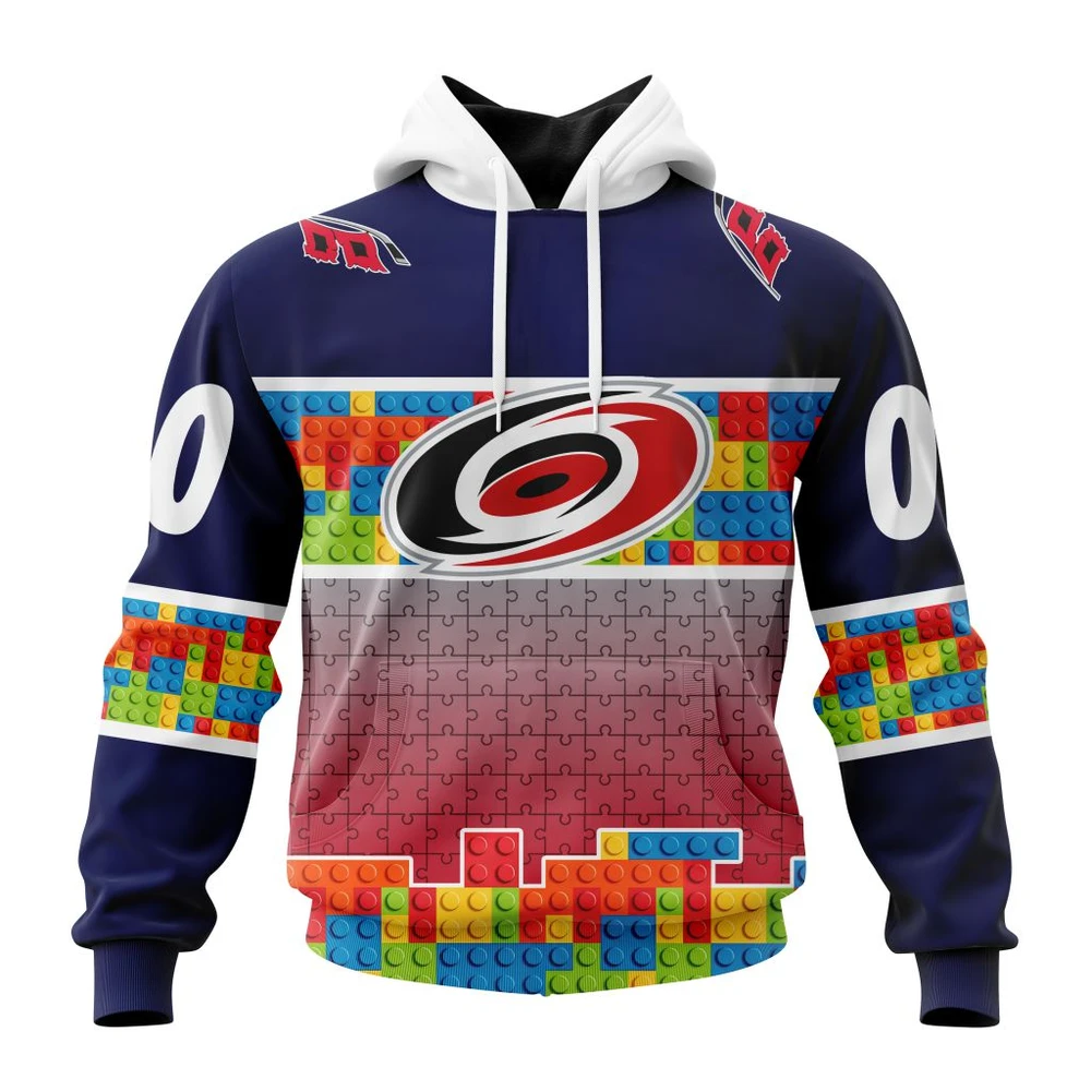 Hoodie NHL Carolina Hurricanes Special Autism Awareness Design V2301 QTNHL080524A2245HD
