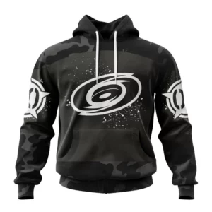 Hoodie NHL Carolina Hurricanes Special Black Camo Design For Veterans Day St2304 QTNHL080524A1616HD