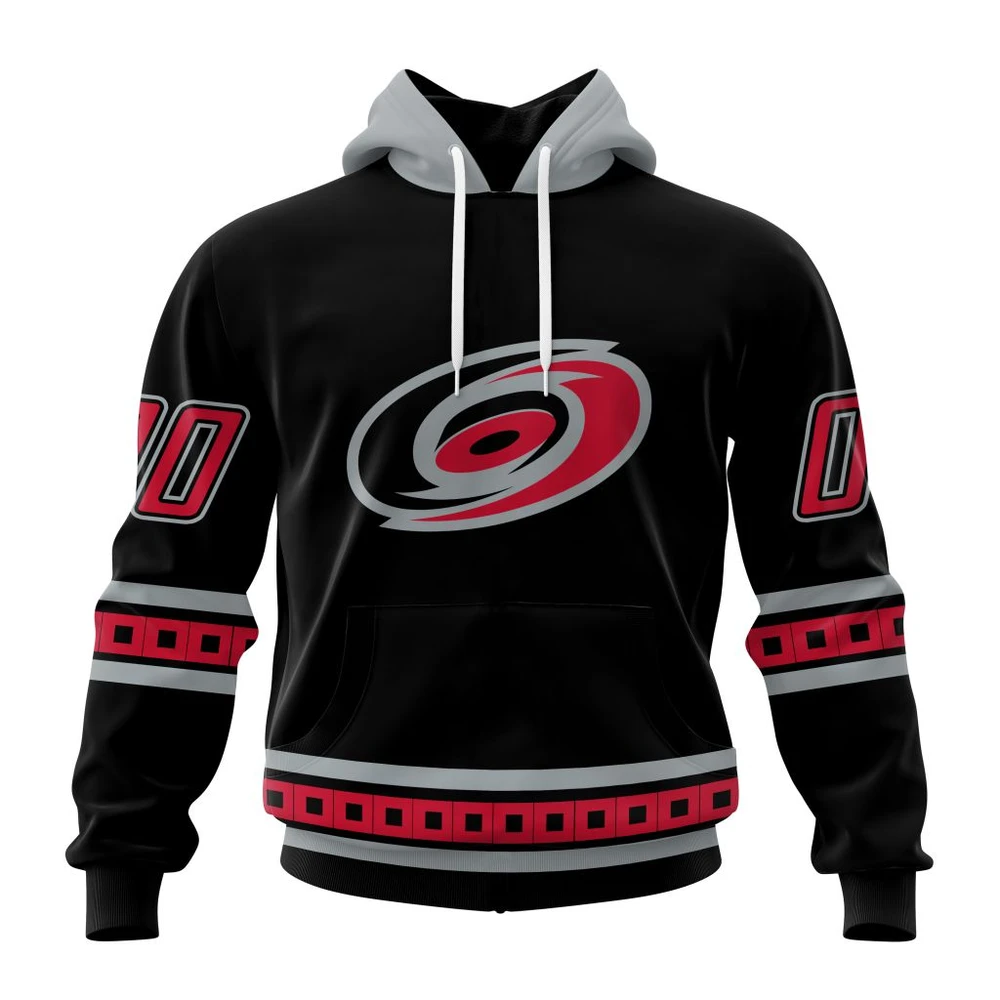Hoodie NHL Carolina Hurricanes Special Blackout Design St2401 QTNHL080524A606HD