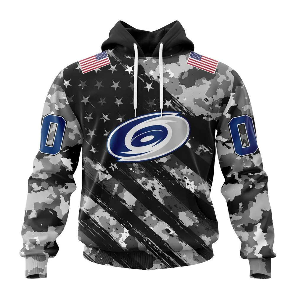 Hoodie NHL Carolina Hurricanes Special Camo Military Design St2301 QTNHL080524A2182HD