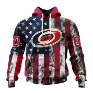 Hoodie NHL Carolina Hurricanes Special Design For Independence Day The Fourth Of July St2401 QTNHL080524A496HD