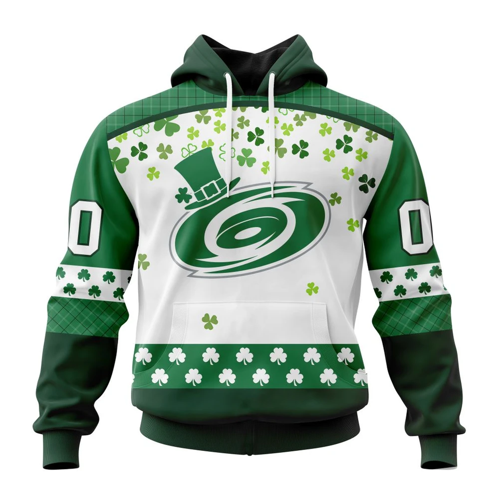Hoodie NHL Carolina Hurricanes Special Design For St. Patrick Day St2401 QTNHL080524A1253HD