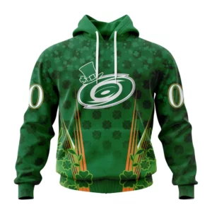 Hoodie NHL Carolina Hurricanes Special Design For St. Patrick&apos;s Day St2402 QTNHL080524A1158HD