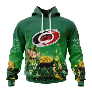 Hoodie NHL Carolina Hurricanes Special Design For St. Patrick&apos;s Day St2403 QTNHL080524A908HD