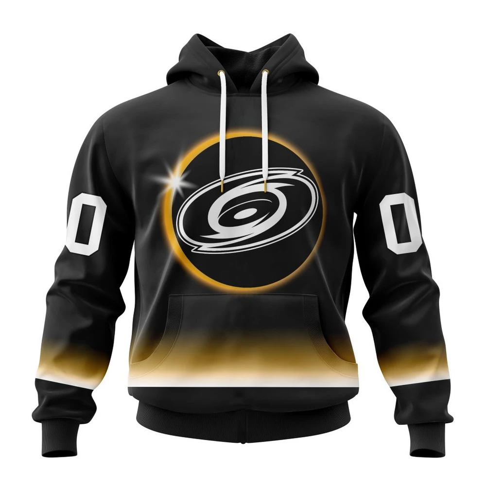 Hoodie NHL Carolina Hurricanes Special Eclipse Design St2401 QTNHL080524A638HD