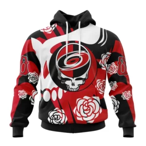 Hoodie NHL Carolina Hurricanes Special Grateful Dead Design St2305 QTNHL080524A1284HD