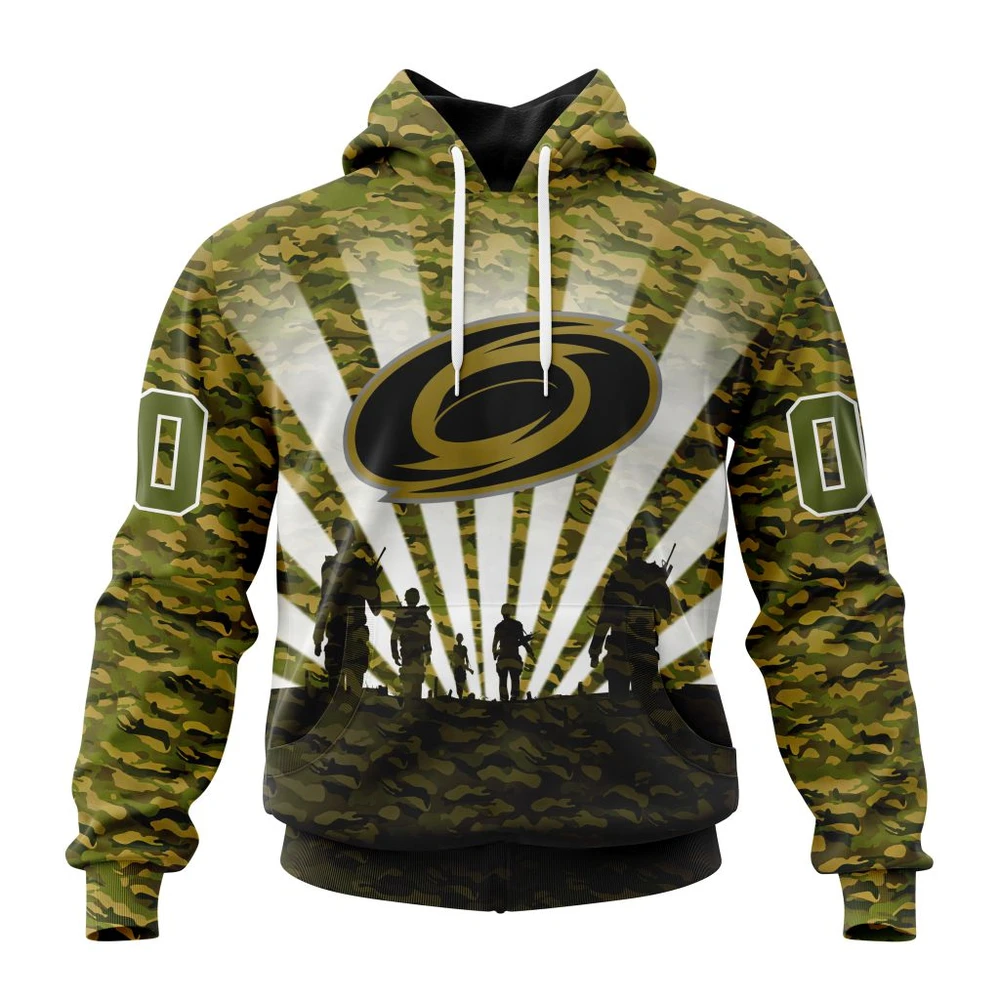 Hoodie NHL Carolina Hurricanes Special Military Camo Kits For Veterans Day And Rememberance Day St2201 QTNHL080524A3483HD