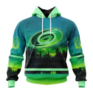Hoodie NHL Carolina Hurricanes Special Northern Lights Design St2302 QTNHL080524A1384HD