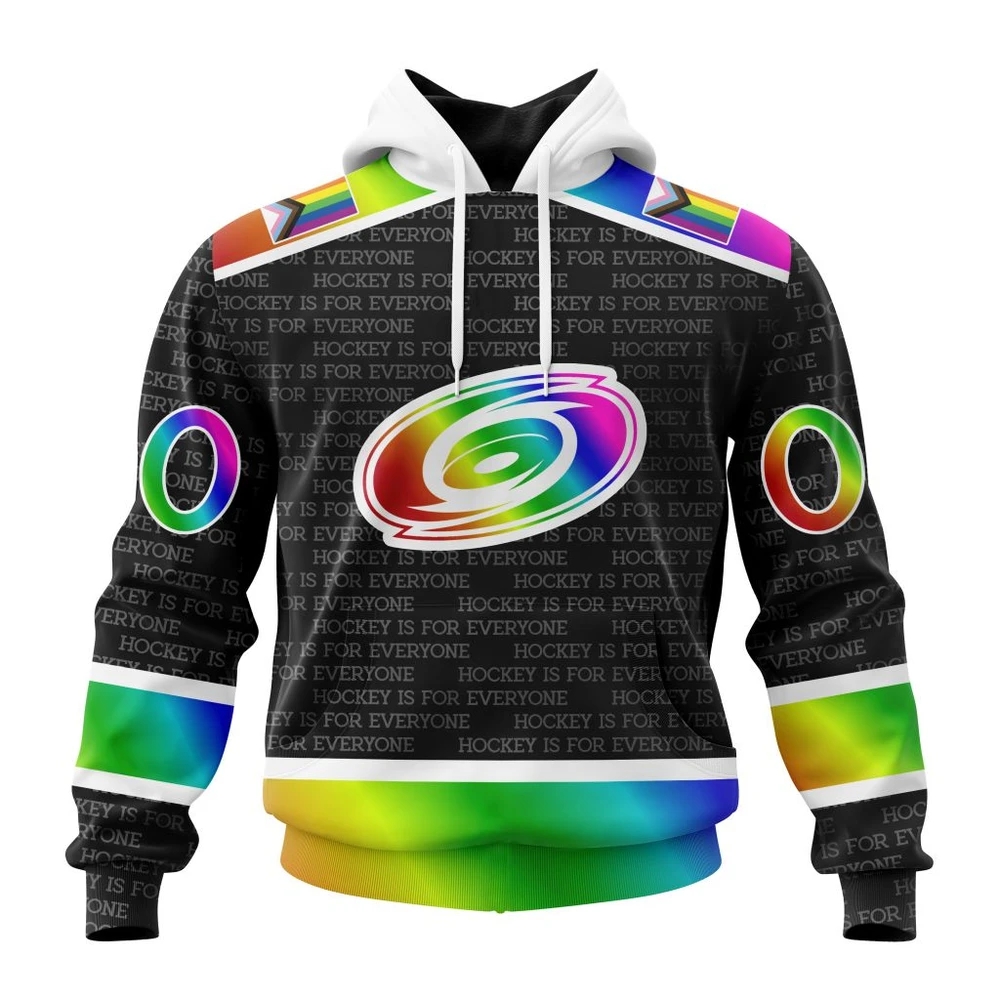 Hoodie NHL Carolina Hurricanes Special Pride Design Hockey Is For Everyone QTNHL080524A2717HD