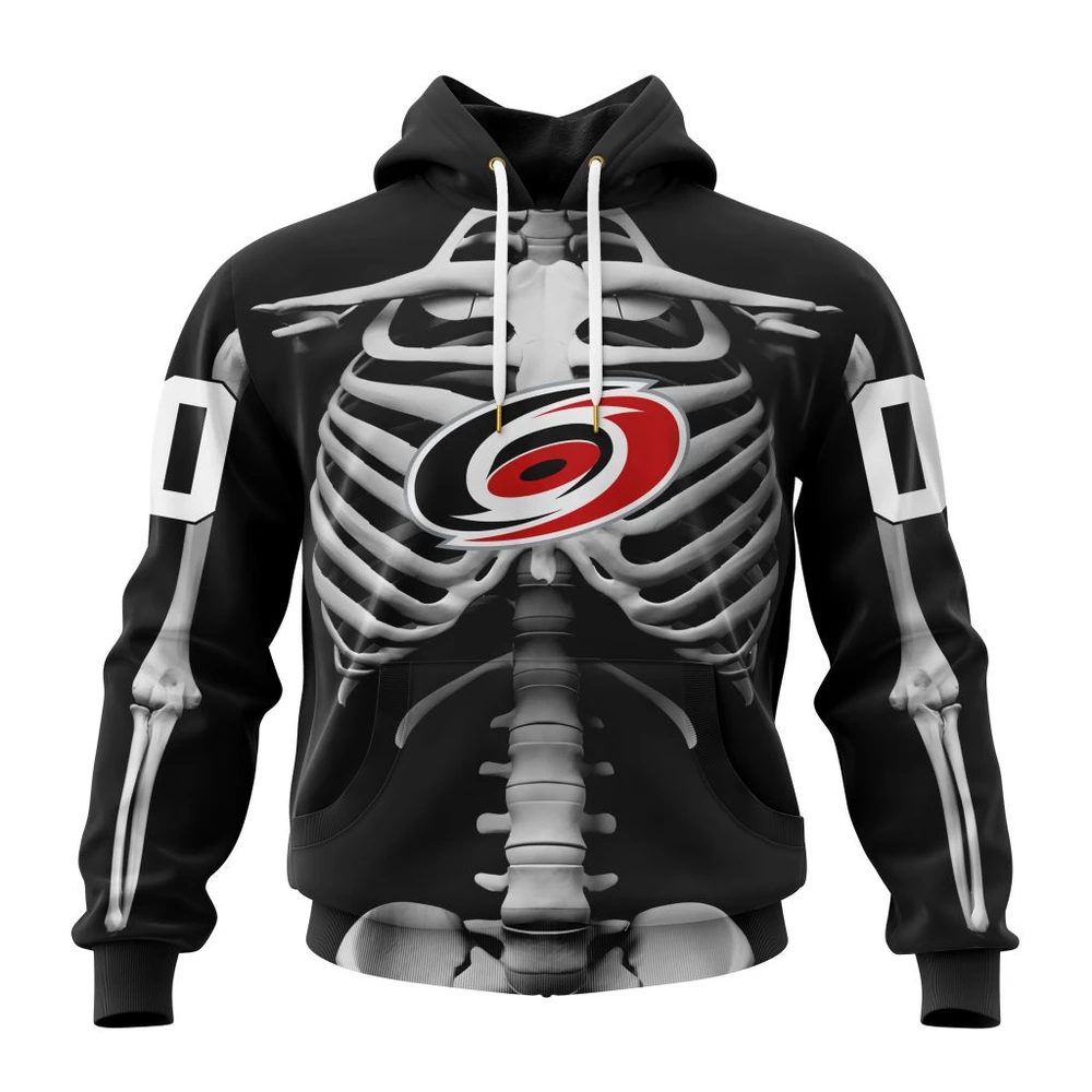 Hoodie NHL Carolina Hurricanes Special Skeleton Costume For Halloween St2301 QTNHL080524A2034HD