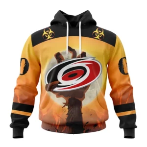 Hoodie NHL Carolina Hurricanes Special Zombie Design For Halloween St2305 QTNHL080524A1945HD