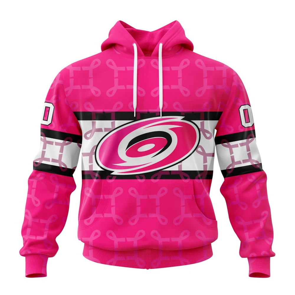 Hoodie NHL Carolina Hurricanes, Specialized Design I Pink I Can! In October We Wear Pink Breast Cancer QTNHL080524A3626HD