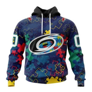 Hoodie NHL Carolina Hurricanes, Specialized Fearless Aganst Autism QTNHL080524A2634HD