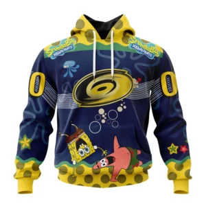 Hoodie NHL Carolina Hurricanes, Specialized Jersey With Spongebob QTNHL080524A3329HD