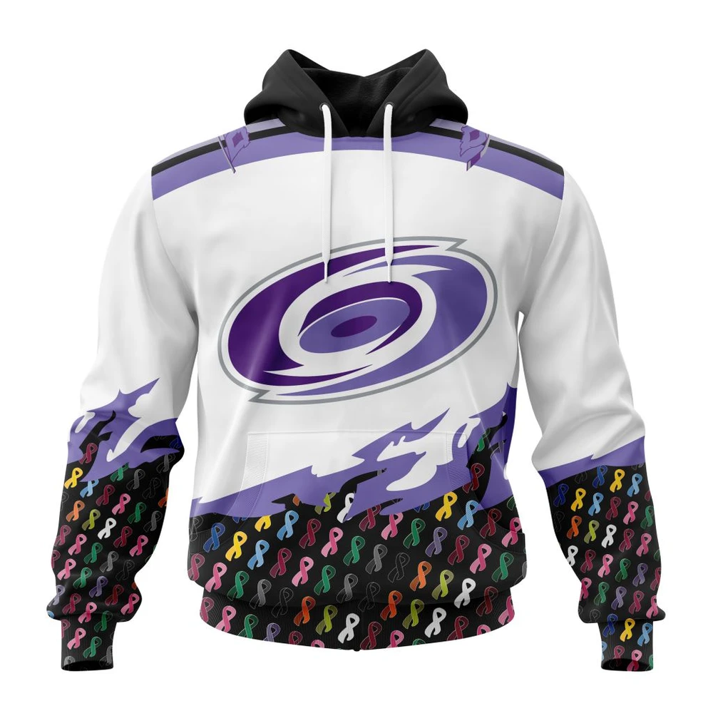 Hoodie NHL Carolina Hurricanes, Specialized Kits In October We Stand Together We Can Beat Cancer QTNHL080524A155HD