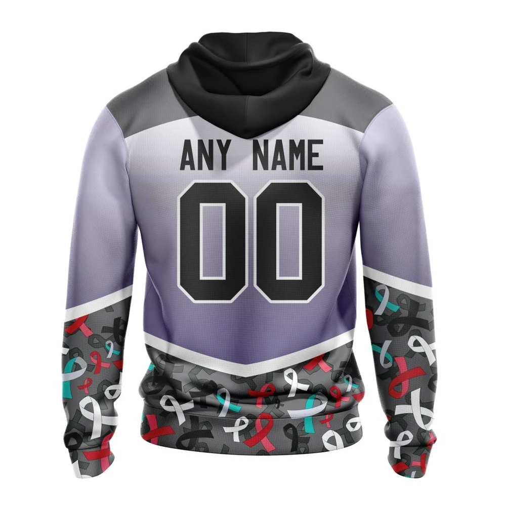 Hoodie NHL Carolina Hurricanes, Specialized Sport Fights Again All Cancer V0122 QTNHL080524A3365HD - Image 2