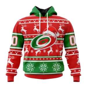 Hoodie NHL Carolina Hurricanes, Specialized Unisex Christmas Is Coming V02 QTNHL080524A2967HD